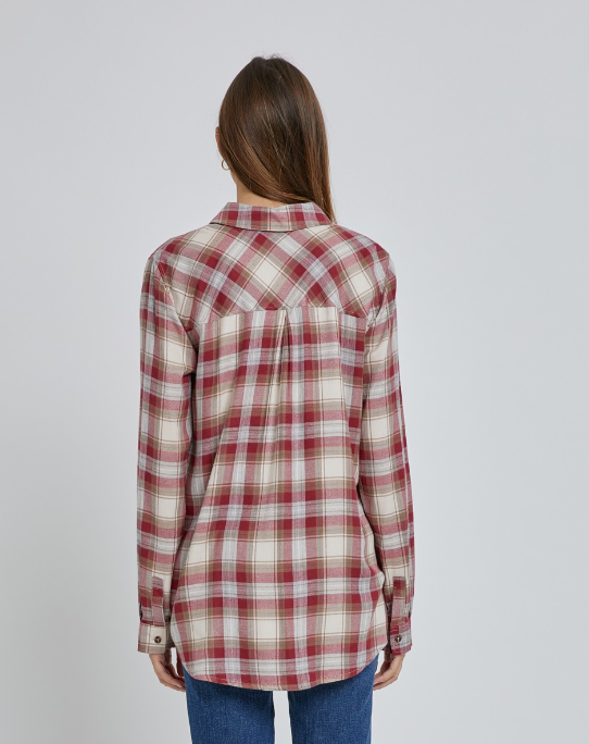 Classic Flannel Shirt in Wine