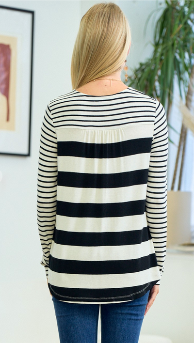 Mixed Stripe Top