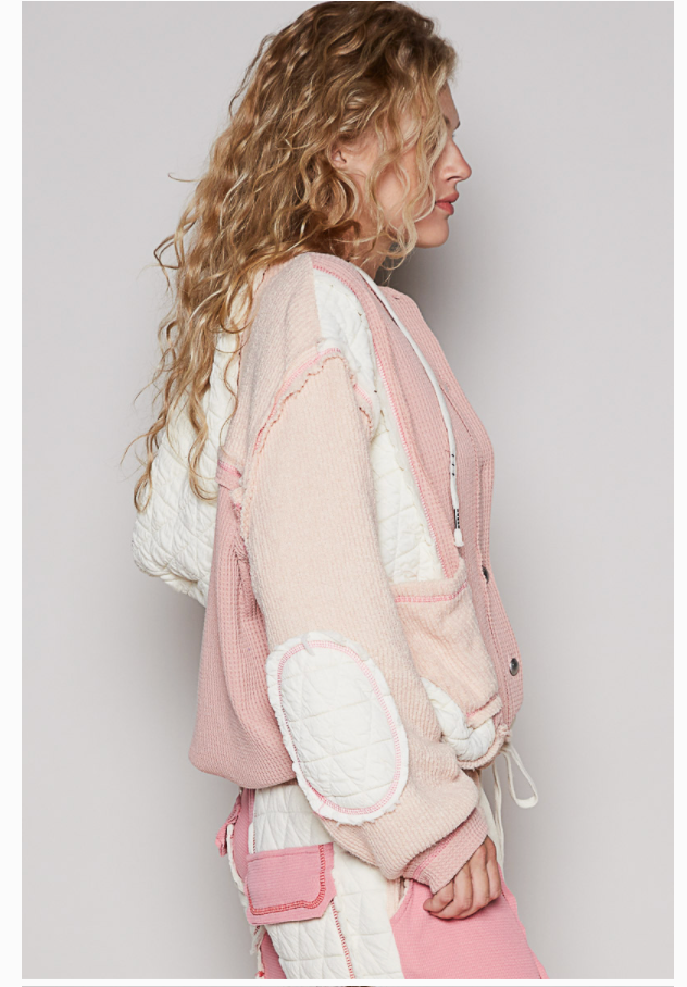 Mixed Media Pink Shacket