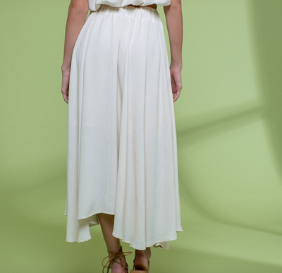 BOX PLEATED MIDI SKIRT