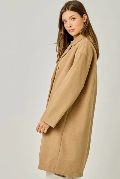 Double Breasted Dolman Sleeve Coat