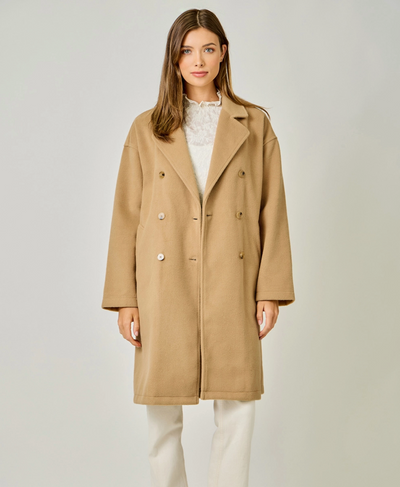 Double Breasted Dolman Sleeve Coat