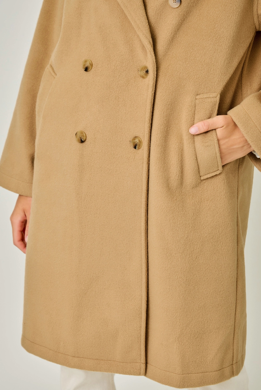 Double Breasted Dolman Sleeve Coat