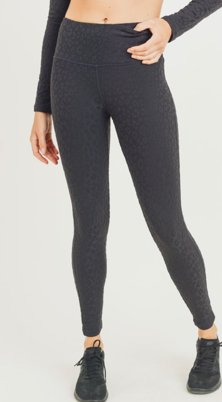 Leopard Jacquard Leggings