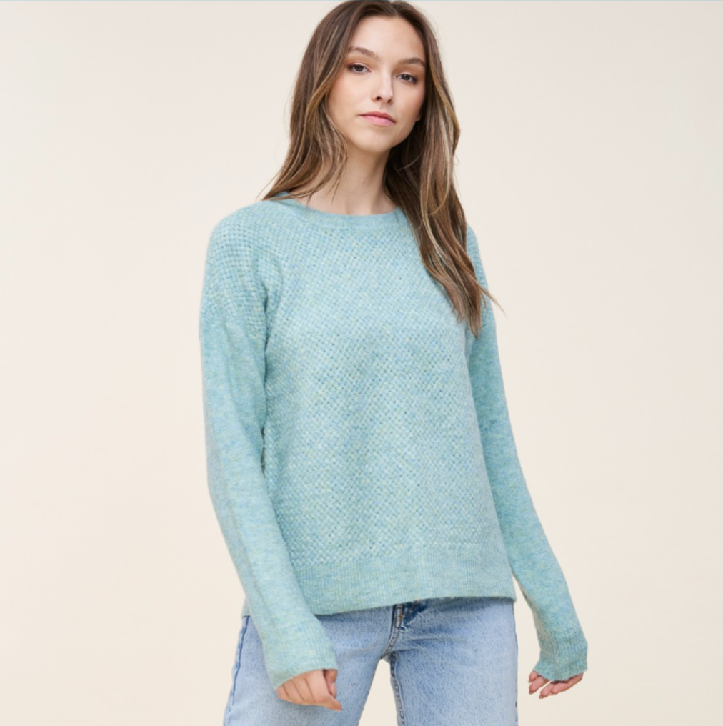 Mint Textured Sweater