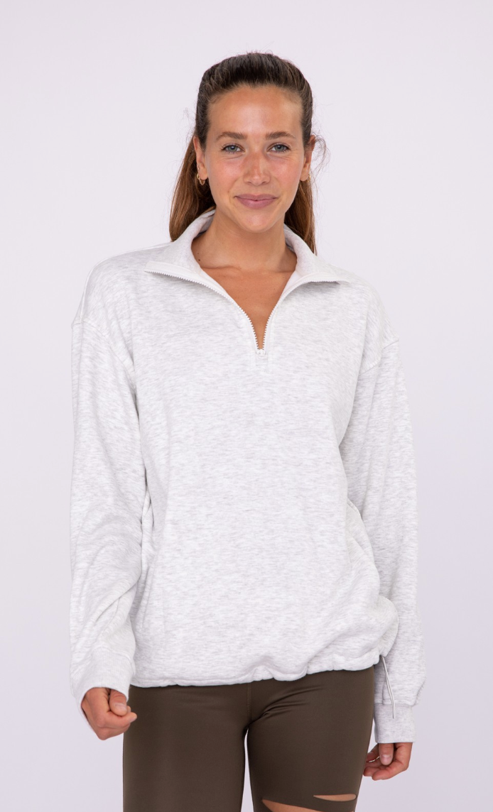 Oatmeal 1/4 Zip Pullover